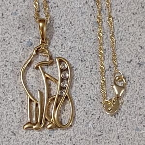 Sterling Vermeil Cat